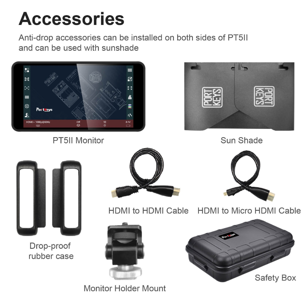 Màn Hình Portkeys PT5 II 5" 4K HDMI Touchscreen Monitor