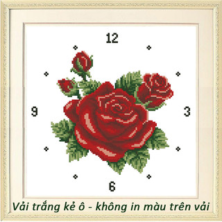 Tranh thêu chữ thập không in màu trên vải DH094 (19 x 19 cm)