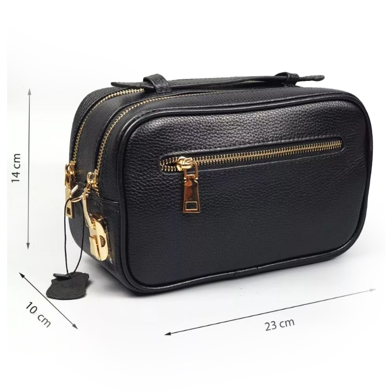 Túi cầm tay kết hợp đeo chéo 2 ngăn kéo có khóa số SPCT02 nam nữ cao cấp, da bò thật, thương hiệu LEXSHOES