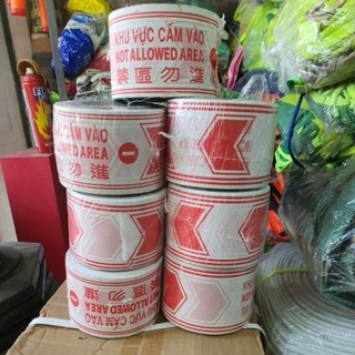 Cuộn băng rào cảnh báo an toàn đỏ dài 100m băng cảnh báo nguy hiểm khu vực cấm vào