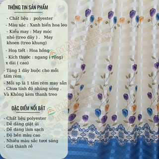Rèm in hoa 1 mặt mẫu mới đẹp (size nhỏ)