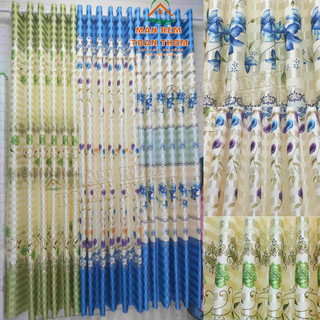 Rèm in hoa 1 mặt mẫu mới đẹp