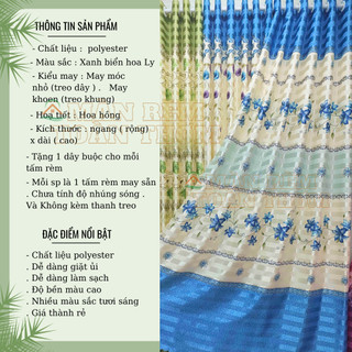 Rèm in hoa 1 mặt mẫu mới đẹp (size nhỏ)