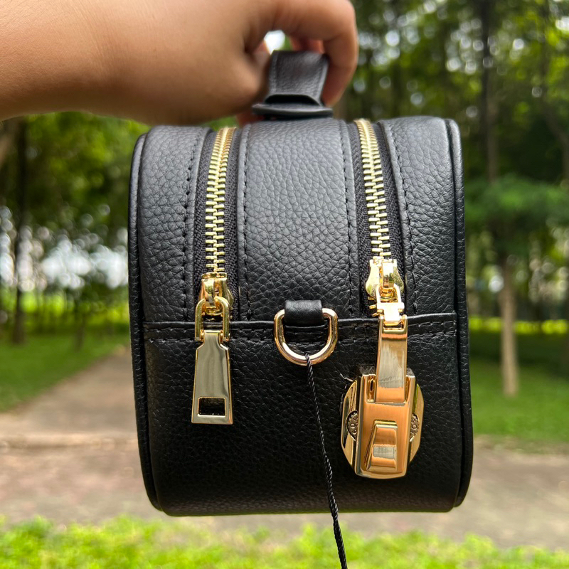 Túi cầm tay kết hợp đeo chéo 2 ngăn kéo có khóa số SPCT02 nam nữ cao cấp, da bò thật, thương hiệu LEXSHOES