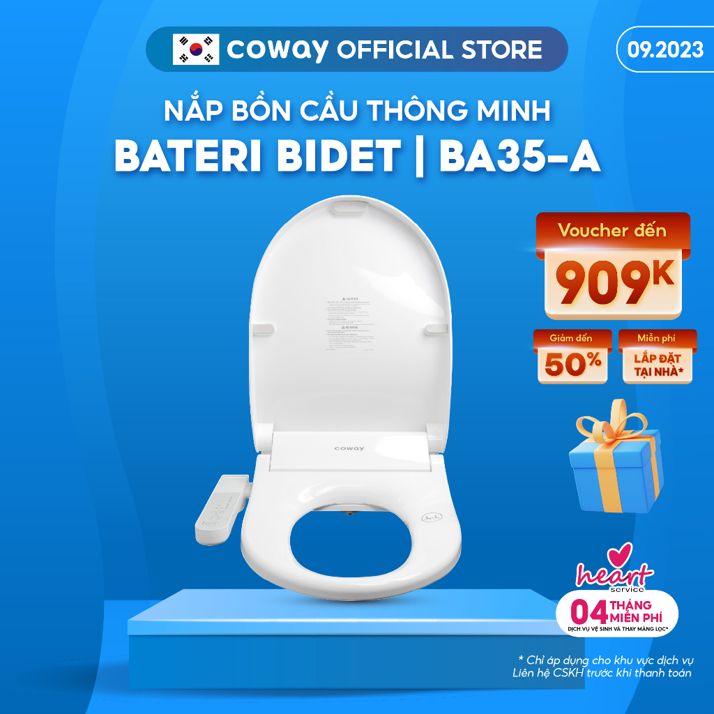 Nắp bồn cầu thông minh Coway Bateri Bidet BA35-A