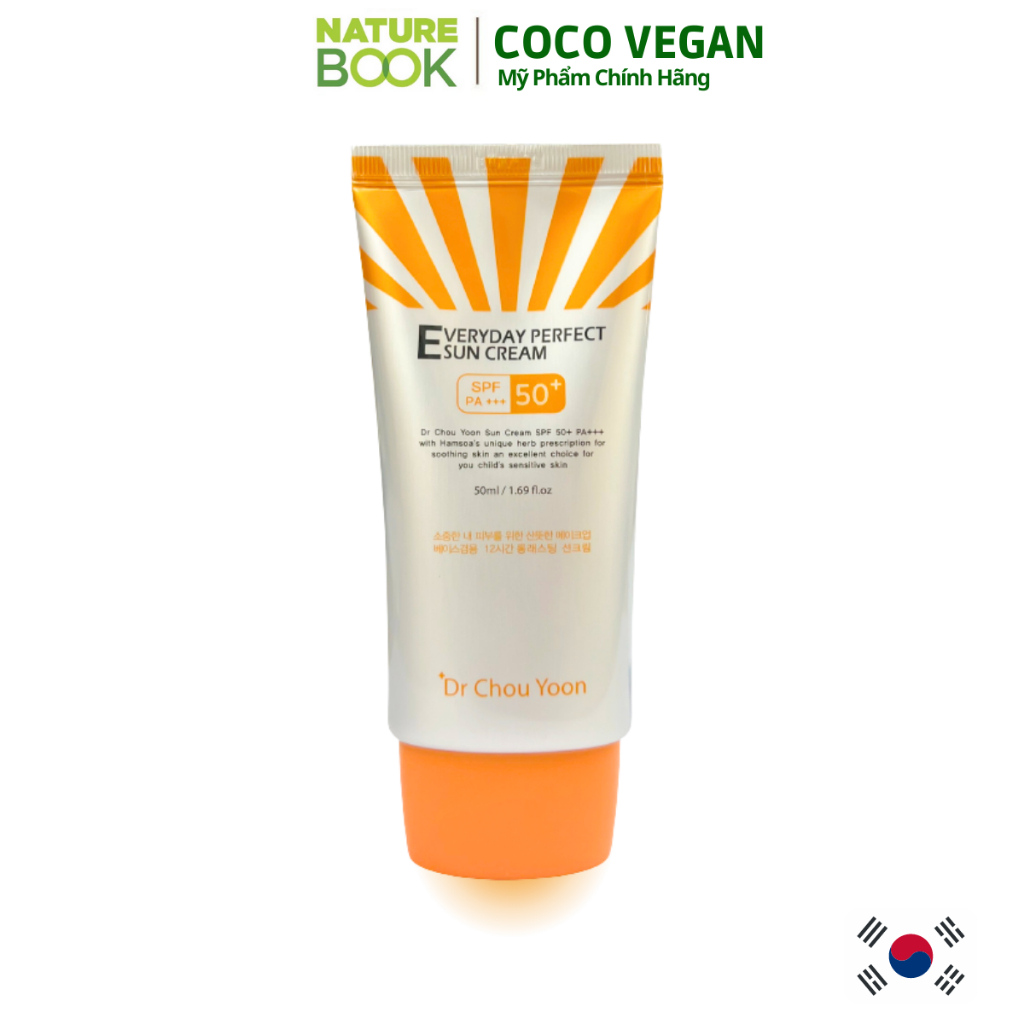 Kem chống nắng nâng tone, kiềm dầu dưỡng da trắng mịn cho da nhờn mụn nám The Nature Book SPF50+ chính hãng Hàn Quốc 50g