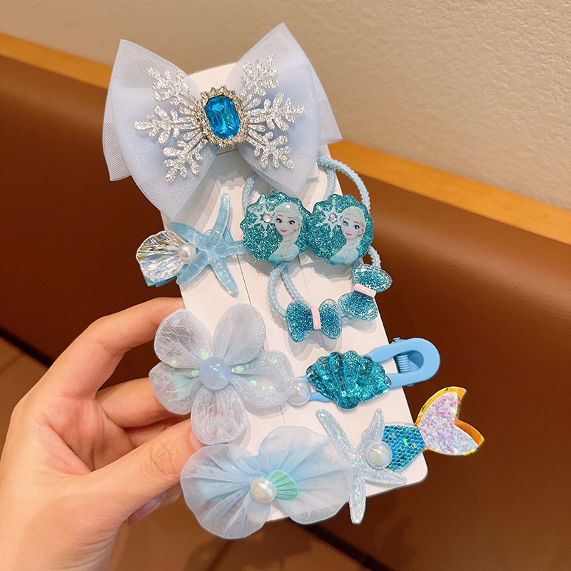 Set Kẹp Tóc Công Chúa Elsa Dễ Thương Cho Bé Gái