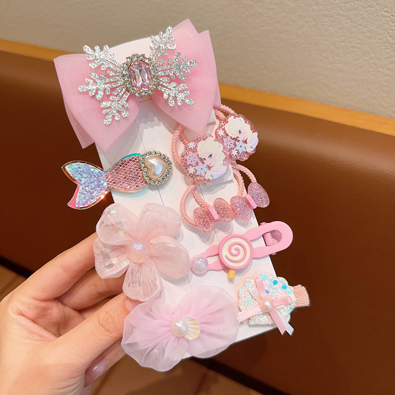 Set Kẹp Tóc Công Chúa Elsa Dễ Thương Cho Bé Gái