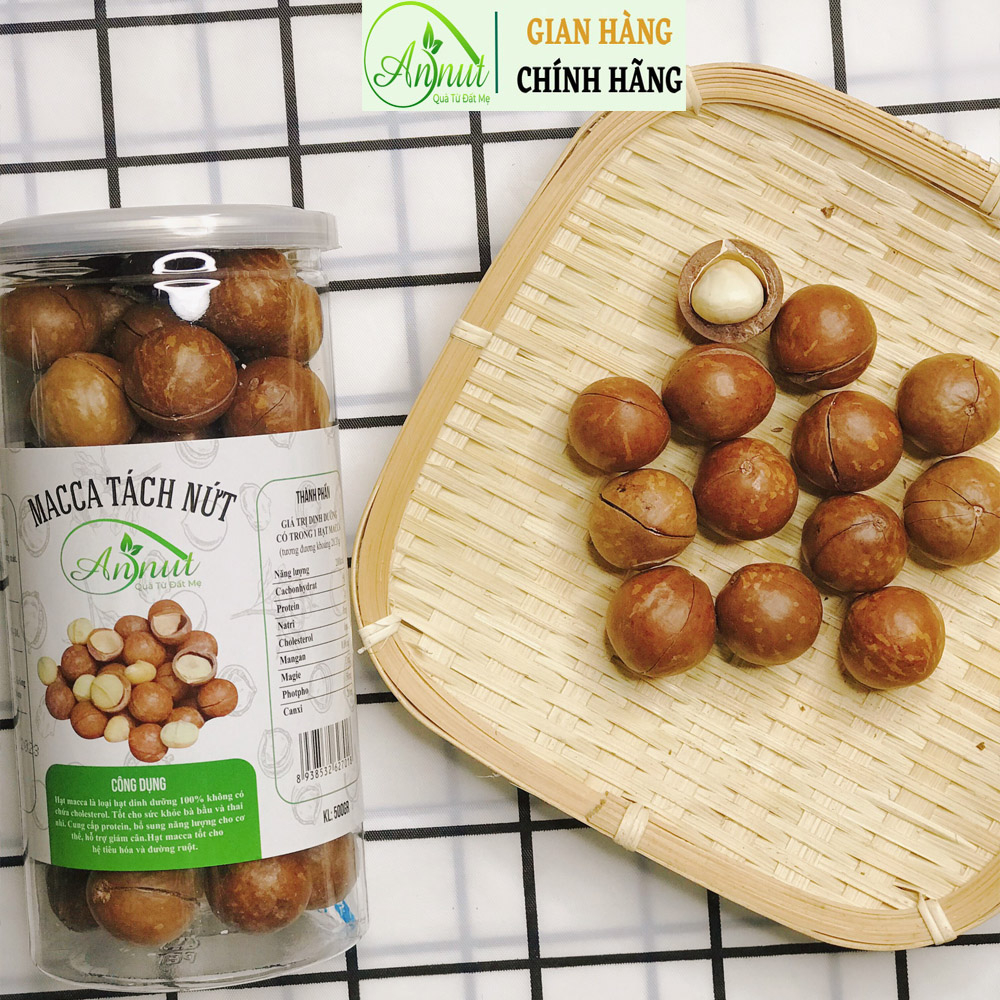 Hạt macca nứt vỏ ANNUT mắc ca Tây Nguyên tốt cho phụ nữ có thai 500g