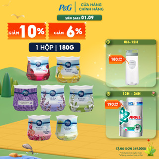 Sáp Thơm Phòng AMBIPUR Hộp 180G Hương Thư Giãn/ Oải Hương/ Downy/ Hoa Tươi/ Sả/ Hoa Hồng/ Chanh