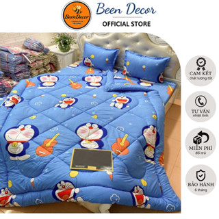 [FLASH] Trọn Bộ Chăn Phao 5 Món Ga Gối Mẫu DOREMON ĐÀN Cotton Poly loại 1, Chăn Bông Như Hình Dày Đẹp Cao Cấp