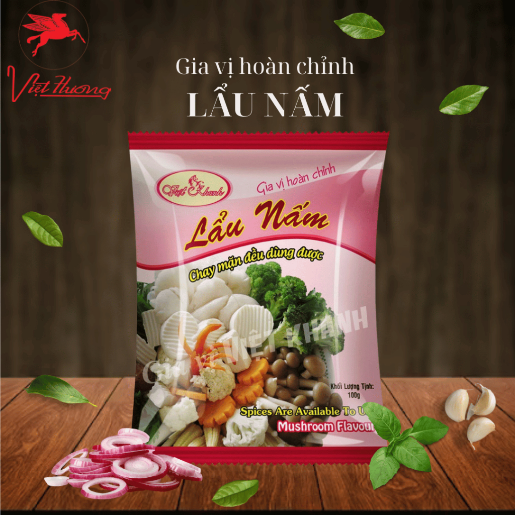 Gia vị hoàn chỉnh LẨU NẤM Việt Khanh (100g)