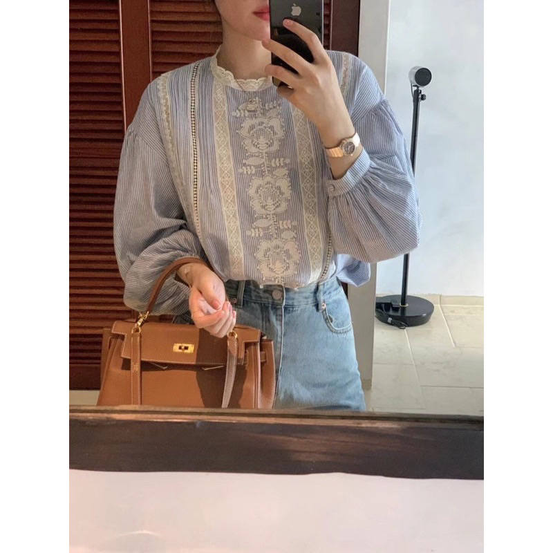 Áo sơ mi kẻ xanh