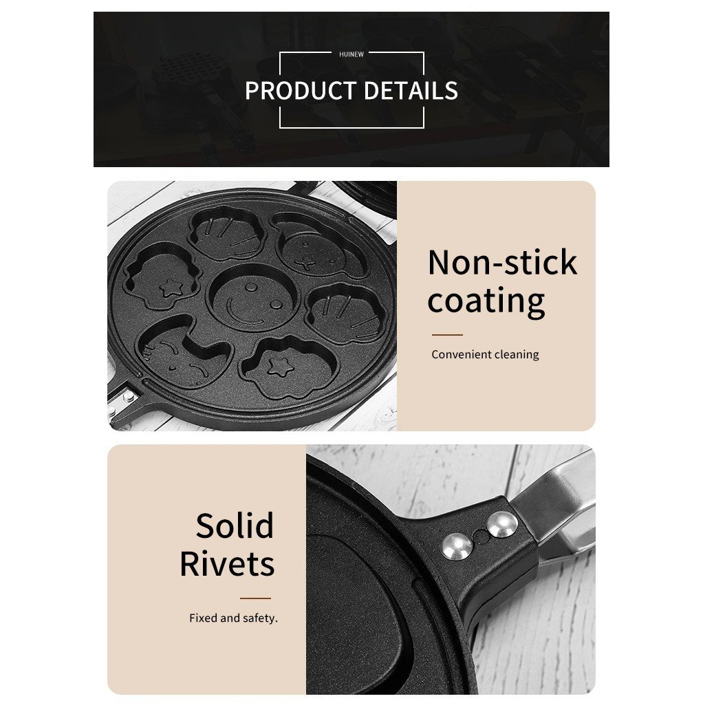 Khuôn Chảo Bánh Kẹp 7 Hoạt Hình 41,5*19,5*2,3cm.....Cartoon Cake Waffle Pan PVN5106