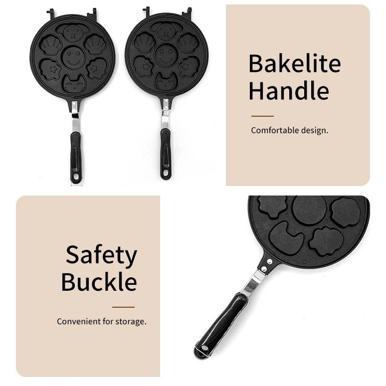 Khuôn Chảo Bánh Kẹp 7 Hoạt Hình 41,5*19,5*2,3cm.....Cartoon Cake Waffle Pan PVN5106