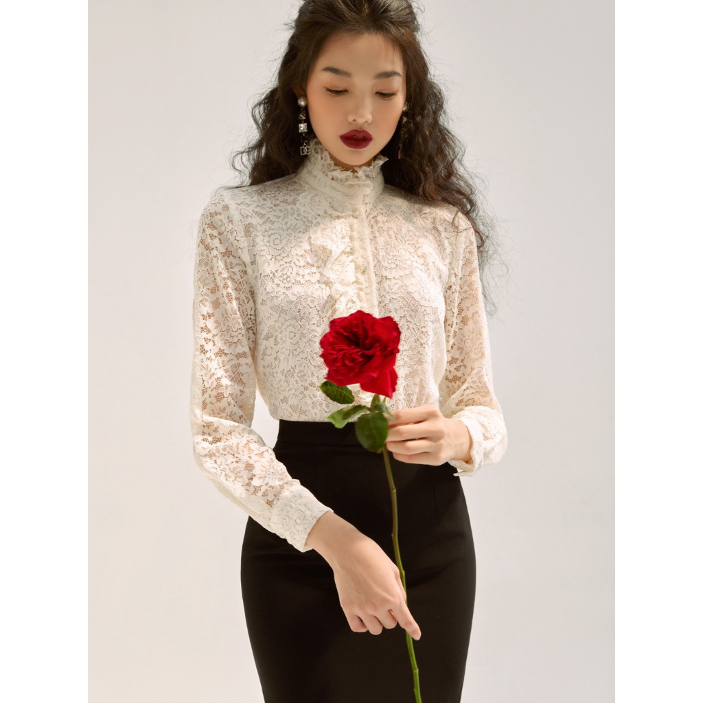 Áo sơ mi ren Amira Top HUONG BOUTIQUE HBSM1098