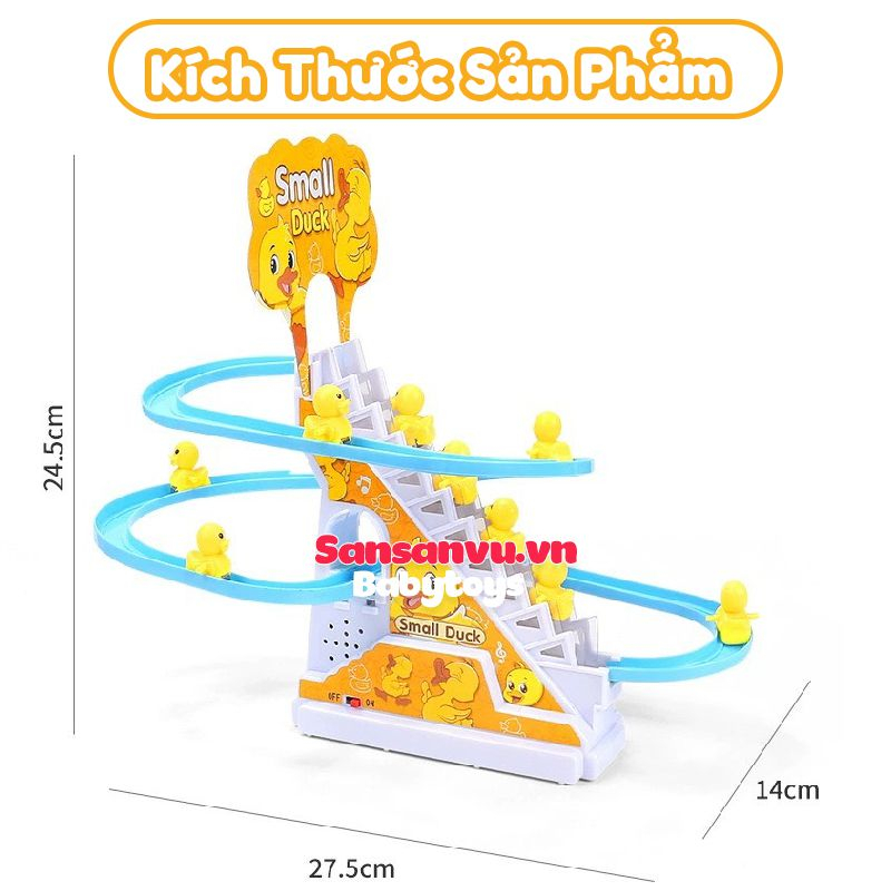 Đồ Chơi Cầu Trượt Vịt Vàng Leo Thang, vịt leo thang Phát Nhạc Cực Vui Tai Cho Bé Yêu