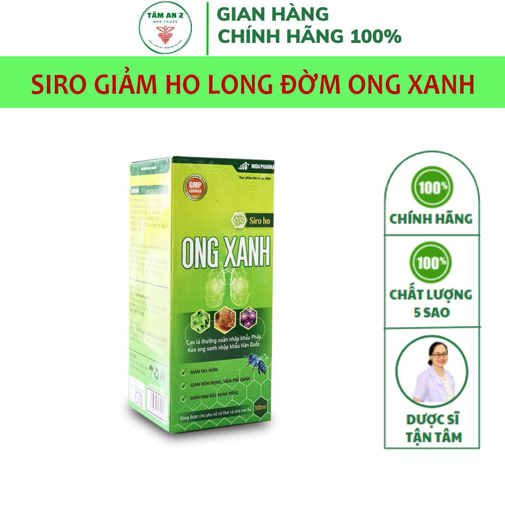 SIRO ONG XANH - GIÚP GIẢM HO LONG ĐỜM, KHẢN TIẾNG