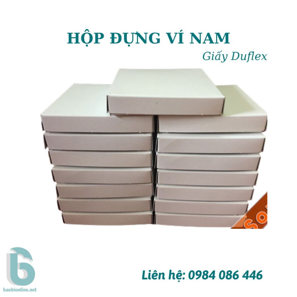 HỘP GIẤY DUPLEX ĐỰNG VÍ NAM | HỘP GIẤY KHÔNG IN CÓ SẴN - BAOBIONLINE