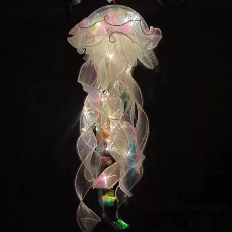 Đèn Lồng Sứa, Đèn Trung Thu Có Đèn Led Xinh Sắn