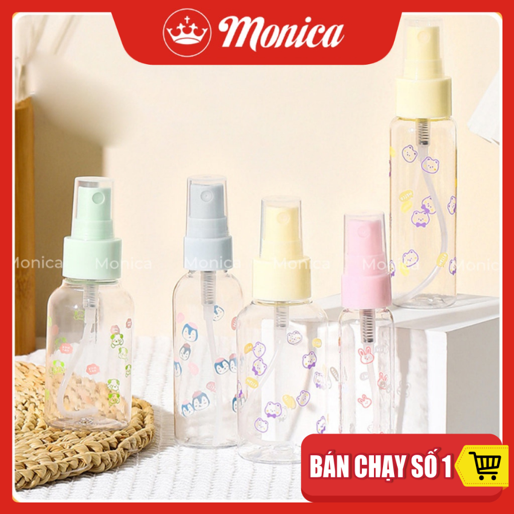 Lọ chiết dầu gội, sữa tắm, mỹ phẩm du lịch MONICA chất liệu cứng cáp, chống rò rỉ - MONICA