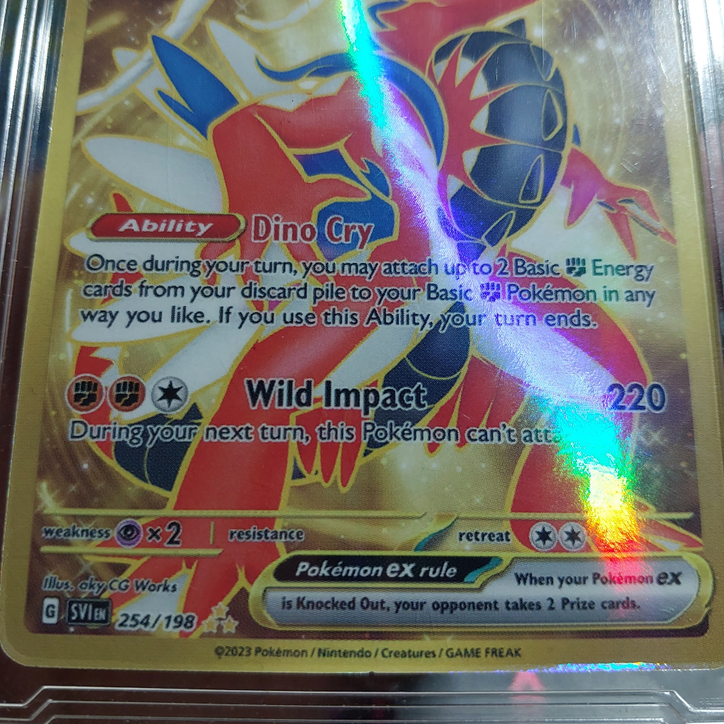 Card Pokemon Koraidon Ex 254 Pokemon Scarlet & Violet Xe đỏ Holo gold Tiếng Anh tặng bọc bảo vệ 1459 d36 19