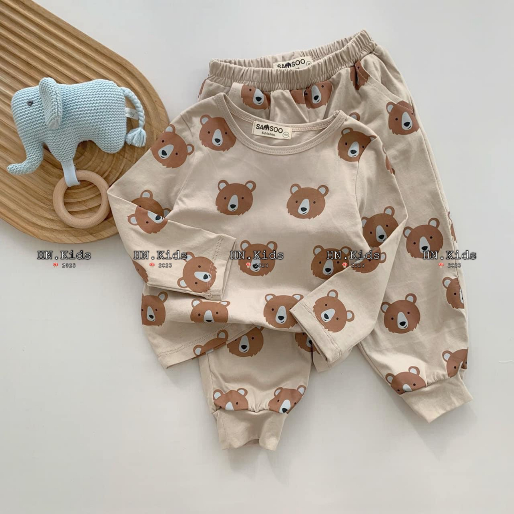 Bộ bé trai hình gấu a16