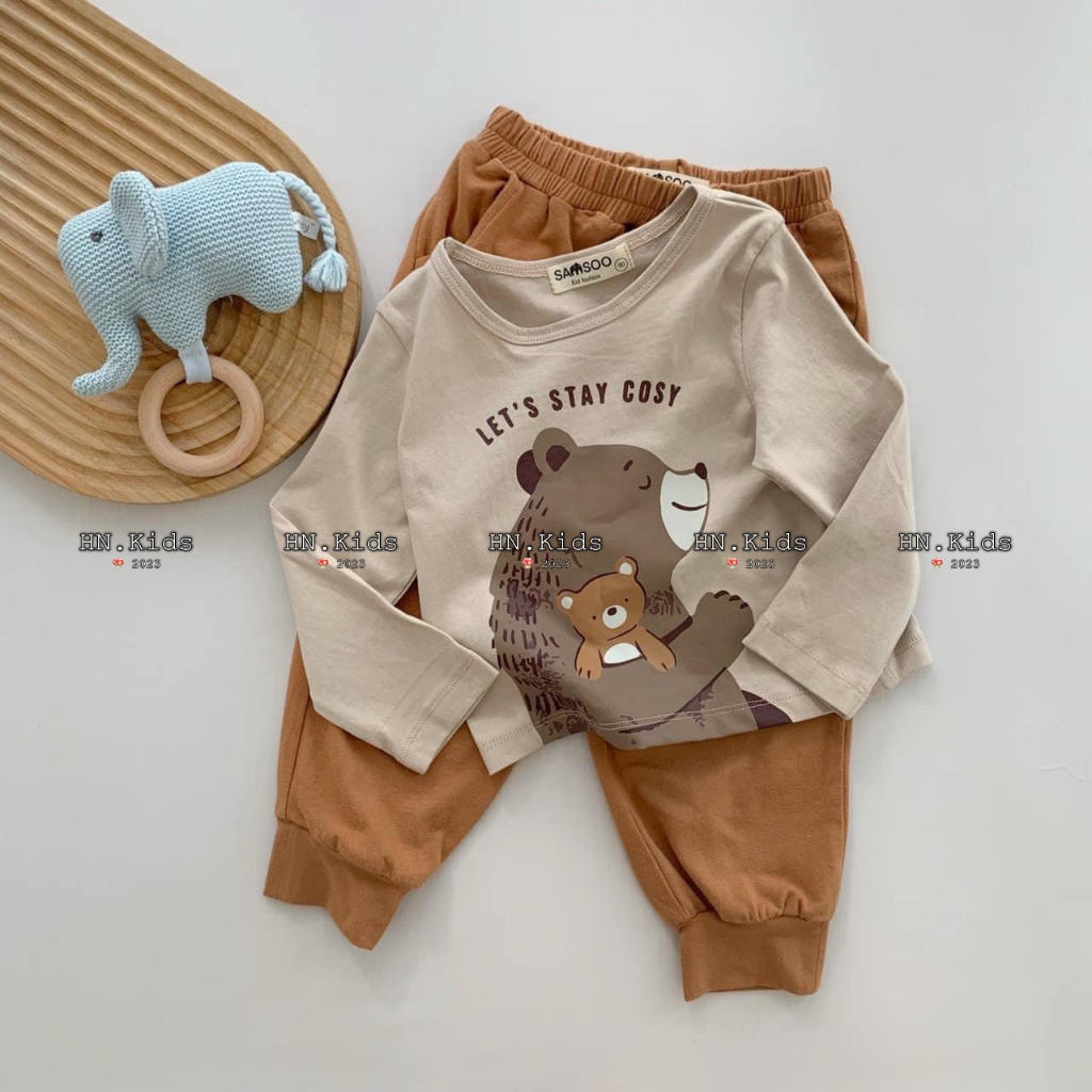 Bộ bé trai hình gấu a16