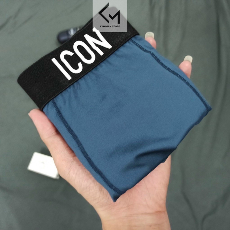 Quần Boxer Nam ICON DEMIN, Quần Sịp Đùi Nam Thun Lạnh Loại 1 Thoáng Mát Co Dãn 4 Chiều Thấm Hút Mồ Hôi