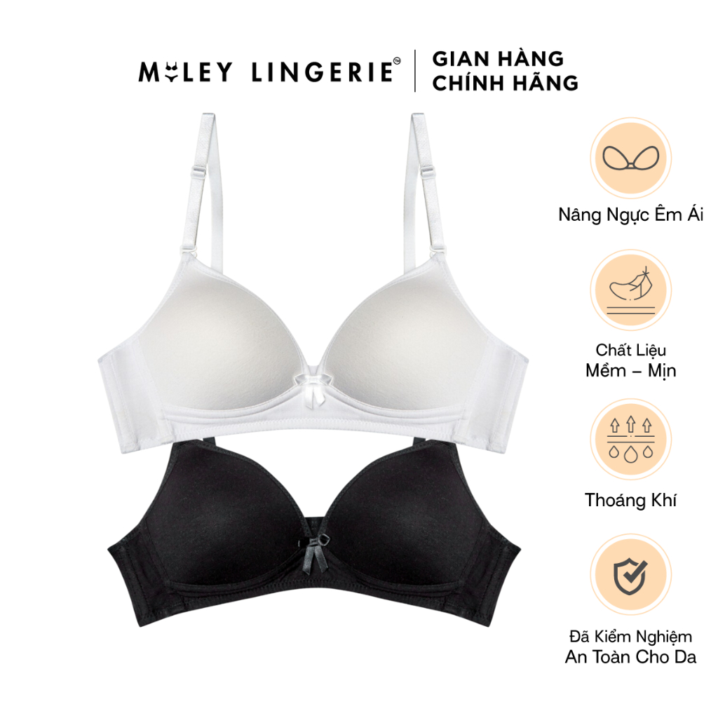 Set 2 Áo Ngực Nữ Cotton Không Gọng Miley Lingerie BRW01015-02115