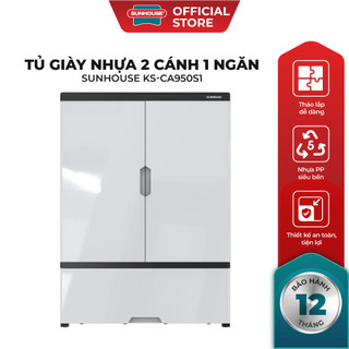 TỦ GIÀY NHỰA 2 CÁNH 1 NGĂN SUNHOUSE KS-CA950S1