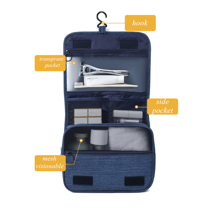 Túi treo đồ vệ sinh cá nhân Hickies lacing system Dung tích lớn cho Nam và Nữ Túi đựng mỹ phẩm du lịch chống thấm nước