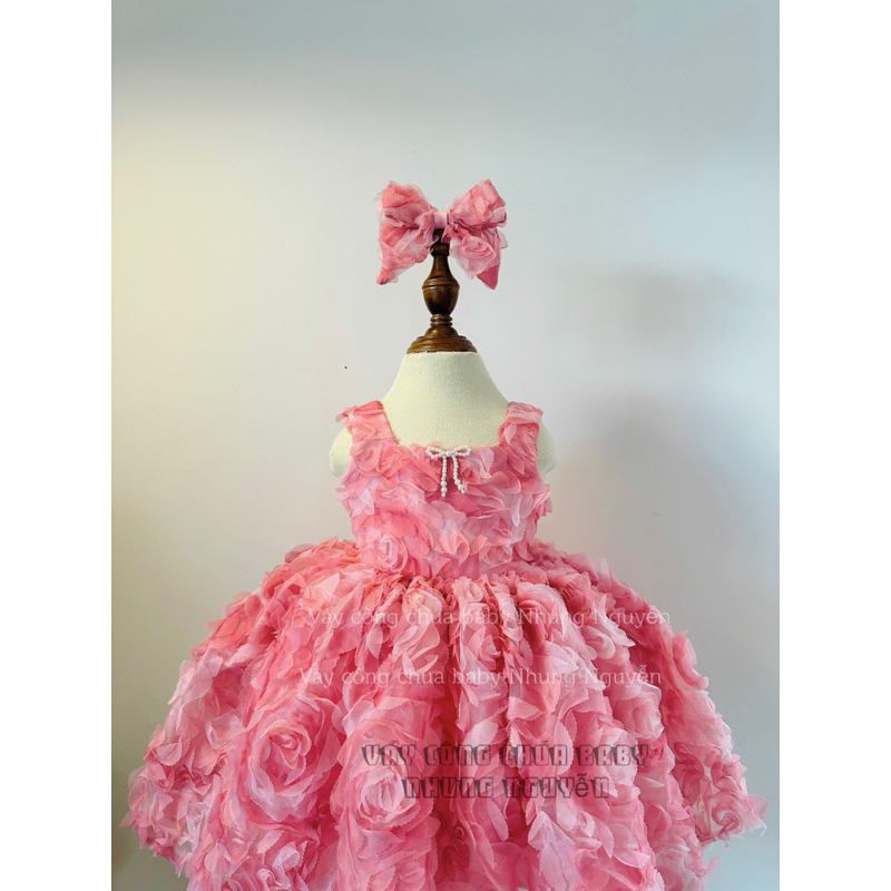 váy cho bé cv hoa hồng cao cấp