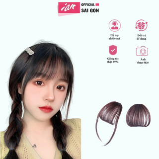 Tóc mái thưa,làm từ tóc thật có mai dài hai bên