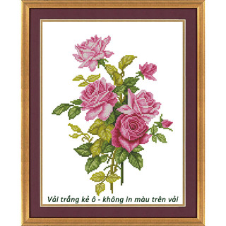 Tranh thêu chữ thập không in màu trên vải HC013 (26 x 35 cm)