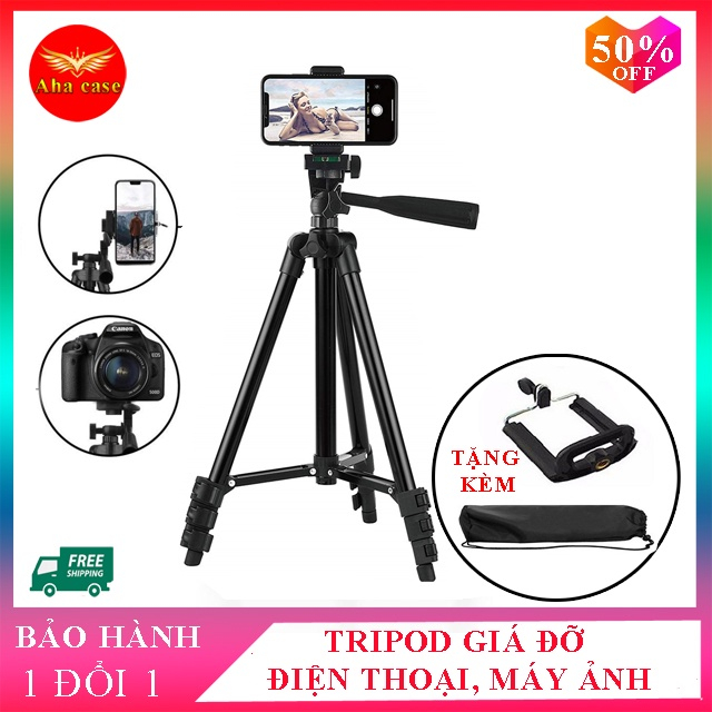 Tripod,Tripod Giá Đỡ Điện Thoại 3 Chân Đa Năng - Tripod máy ảnh dùng để Quay Phim, livestream, chụp hình