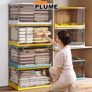 hộp đựng quần áo hộp nhựa đựng đồ trong suốt gập lại 120L thùng đựng đồ chơi Có Nắp & Bánh xe