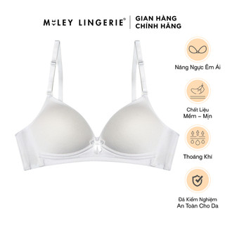 Áo Ngực Nữ Cotton Không Gọng Snow White Miley Lingerie Màu Kem BRW02115