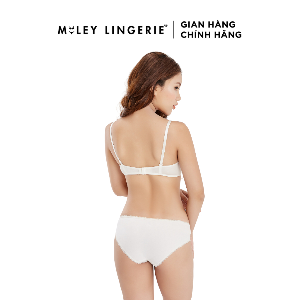 Áo Ngực Nữ Cotton Không Gọng Snow White Miley Lingerie Màu Kem BRW02115