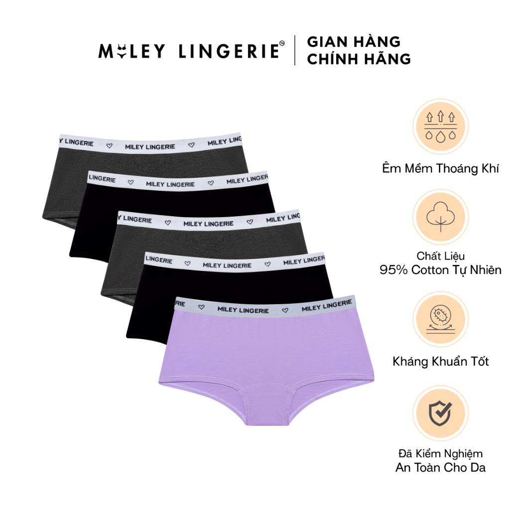 Combo 5 Quần Lót Nữ Boxer Fashion Cao Cấp Being Me Miley Lingerie ( Màu Ngẫu Nhiên)