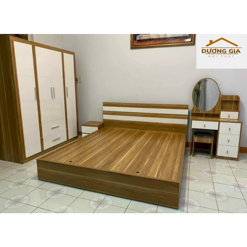 FREESHIP Giường gỗ MDF , giường ngủ gỗ mdf có hộc kéo tiện lợi giá tại xưởng