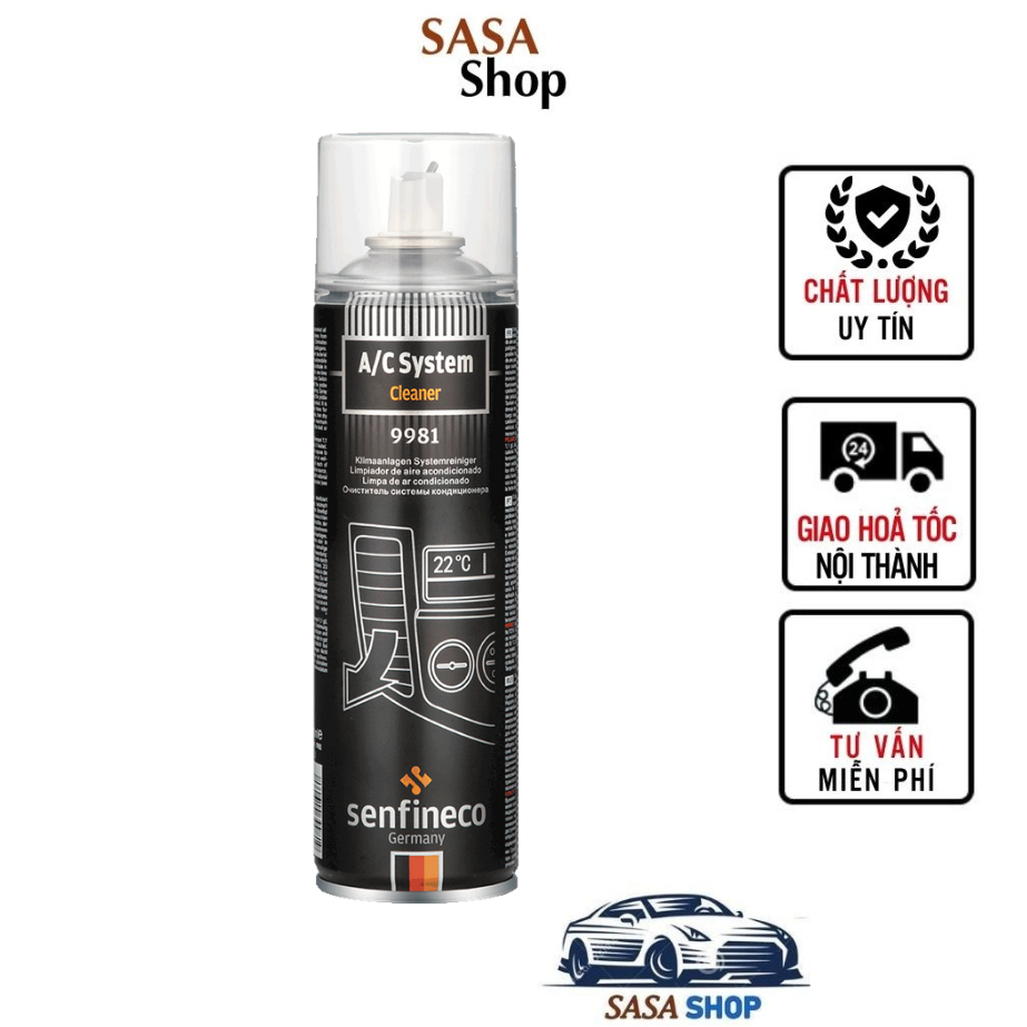 Chai xịt vệ sinh máy lạnh làm sạch và khử trùng SENFINECO 9981 System Cleaner dung tích 520ml