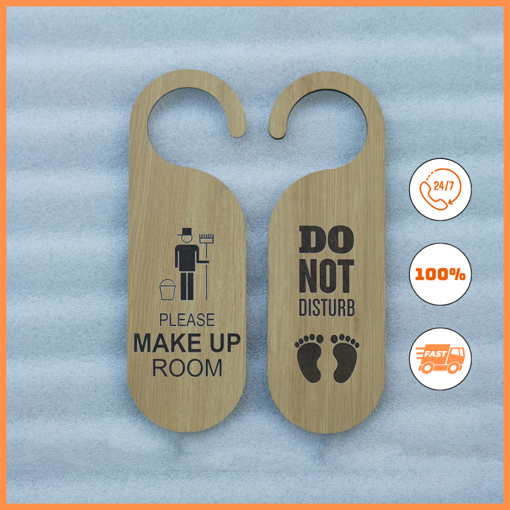 BẢNG GỖ DECOR không làm phiền - Decor khách sạn, homestay