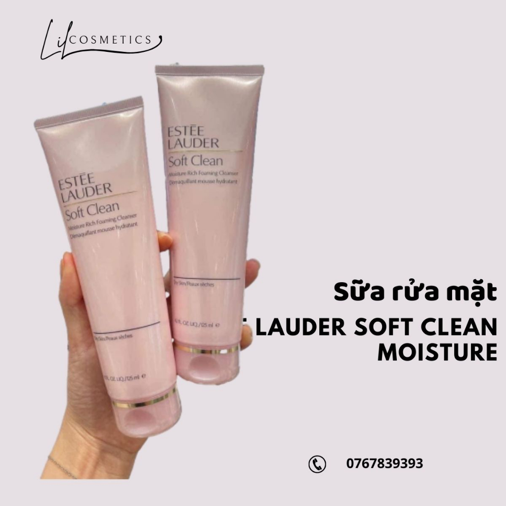 Sữa rửa mặt Estee Lauder Soft Clean Moisture Rich Foaming Cleanser 125ml
