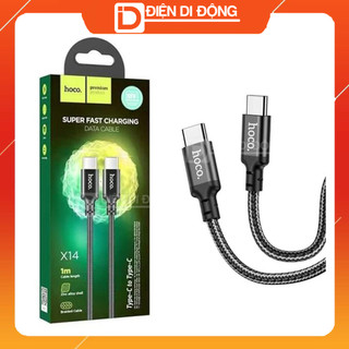 Cáp sạc type c to c Hoco X14 sạc nhanh PD 60W và truyền dữ liệu dài 1M