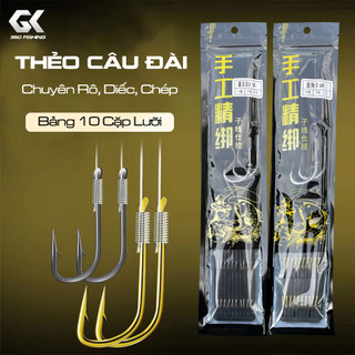 Vỉ 10 Lưỡi Câu Đôi Thẻo Câu Đài Rồng Đen Lưỡi Câu Có Ngạnh Buộc Sẵn Chất Lượng Giá Rẻ