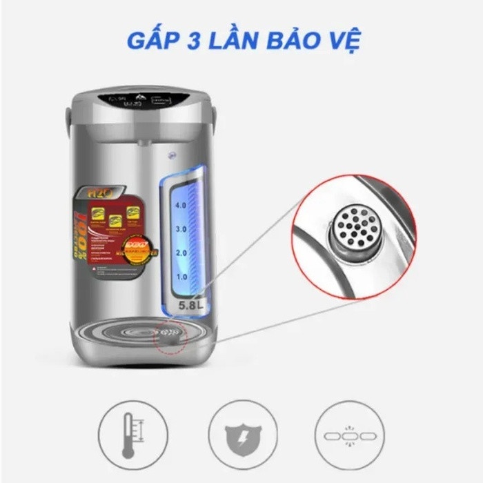 Bình Thủy Điện Đun Nước Nóng 5.8L Kaw công suất 750W - Bảo hành chính hãng | BigBuy360 - bigbuy360.vn