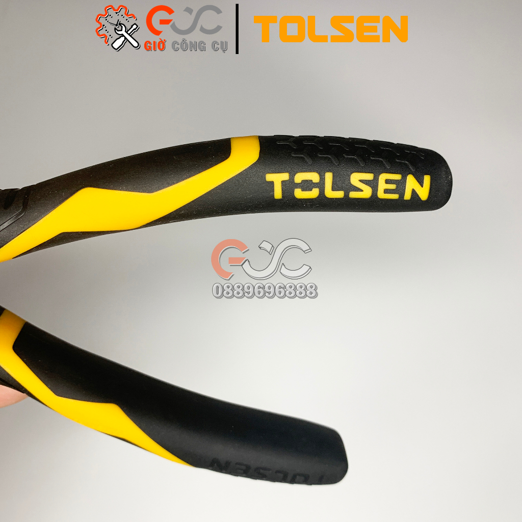 Kìm cắt công nghiệp cao cấp thép CrV mạ Niken 7’’/180mm 10019. Kềm cắt dây điện,tay cầm cách điện – hãng TOLSEN