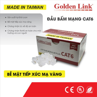 Đầu bấm mạng rj45 golden link cat6 utp - đầu rj45 dintek cat 5e