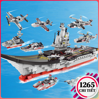 Đồ chơi Tàu Chiến Hạm dài 55 cm gồm 1265 chi tiết, Đồ chơi lắp ráp Tàu Chiến dạng hộp giấy làm quà tặng cho bé trai